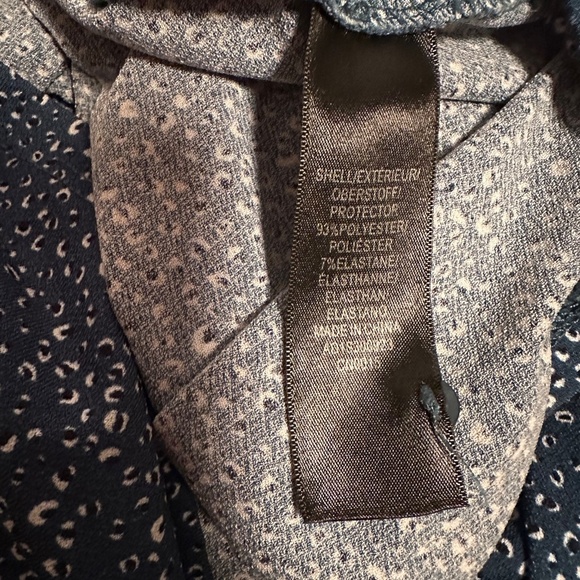 *ADRIANNA PAPELL* Blue Print Long Sleeve Shirt Size Large - Picture 7 of 7